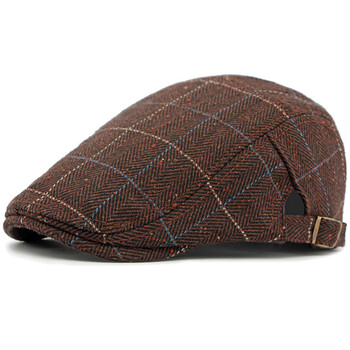 HT4289 Berets Ανδρικά νέα Vintage καρό Flat Cap Retro Καλλιτέχνης Ζωγράφος Καπέλα μπερέ για άνδρες Άνοιξη φθινόπωρο ριγέ καπέλο μπερέ