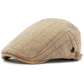 HT4289 Berets Ανδρικά νέα Vintage καρό Flat Cap Retro Καλλιτέχνης Ζωγράφος Καπέλα μπερέ για άνδρες Άνοιξη φθινόπωρο ριγέ καπέλο μπερέ