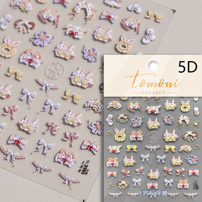 Crvena Crna Bijela Bowknot Line Rhinestones Zlato Srebrna Laser leptir mašna 3D samoljepljive naljepnice za ukrašavanje noktiju Naljepnice za manikuru