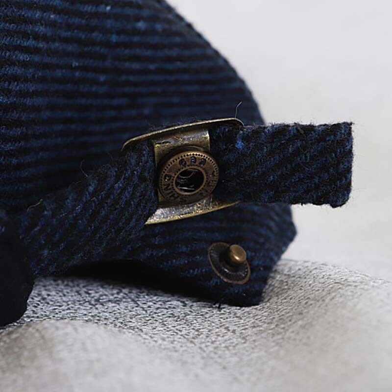 Rudens ziemas bērnu cepure Retro vilnas beretes cepures zēniem Regulējama bērnu cepure Silta bērnu aksesuāri 2-9 gadus veci