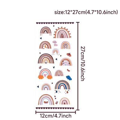 Saci de celofan curcubeu boho Saci de bomboane Saci de cadou Bohemia transparente Saci de tratare cu cravate pentru fete, nunta, favoruri pentru petrecerea de aniversare