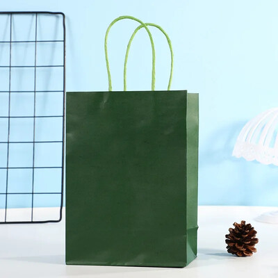 10 ΤΕΜ. Χάρτινη χάρτινη τσάντα καραμέλα Kraft υψηλής ποιότητας έγχρωμες χάρτινες τσάντες χειρός Δώρο Δώρο Δώρο καραμέλα Τσάντες αγορών