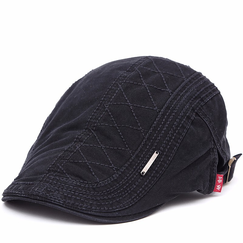 Muškarci Stripe Label Kape za novine Šeširi britanskih slikara Proljeće i ljeto Podesiva ravna kapa Hip hop beretke Podesiva kapa sa šiljkom