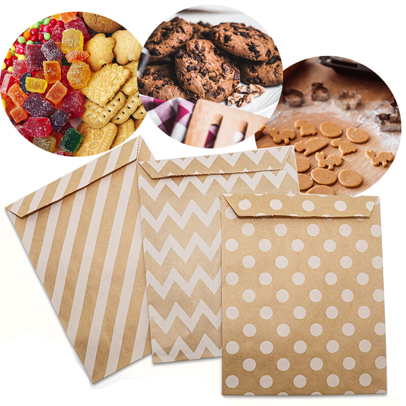 25/50 buc 13x18cm Mulțumesc, pungi de bomboane din hârtie kraft, pungă de ambalare pentru biscuiți, pentru oaspeți, pungă de cadou pentru decorarea unei petreceri de naștere