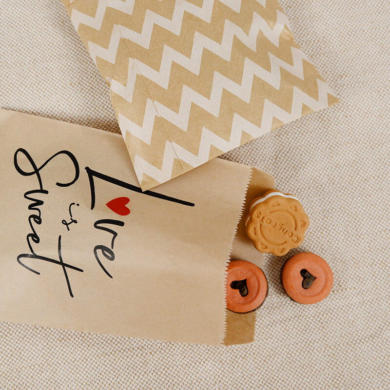 25/50 buc 13x18cm Mulțumesc, pungi de bomboane din hârtie kraft, pungă de ambalare pentru biscuiți, pentru oaspeți, pungă de cadou pentru decorarea unei petreceri de naștere