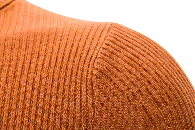 Jesen Zima Novi muški pulover s dolčevitom Muška verzija Ležerni pleteni pulover s dugim rukavima na pruge i dugim rukavima