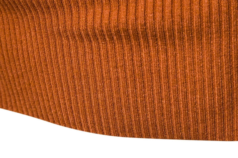 Jesen Zima Novi muški pulover s dolčevitom Muška verzija Ležerni pleteni pulover s dugim rukavima na pruge i dugim rukavima