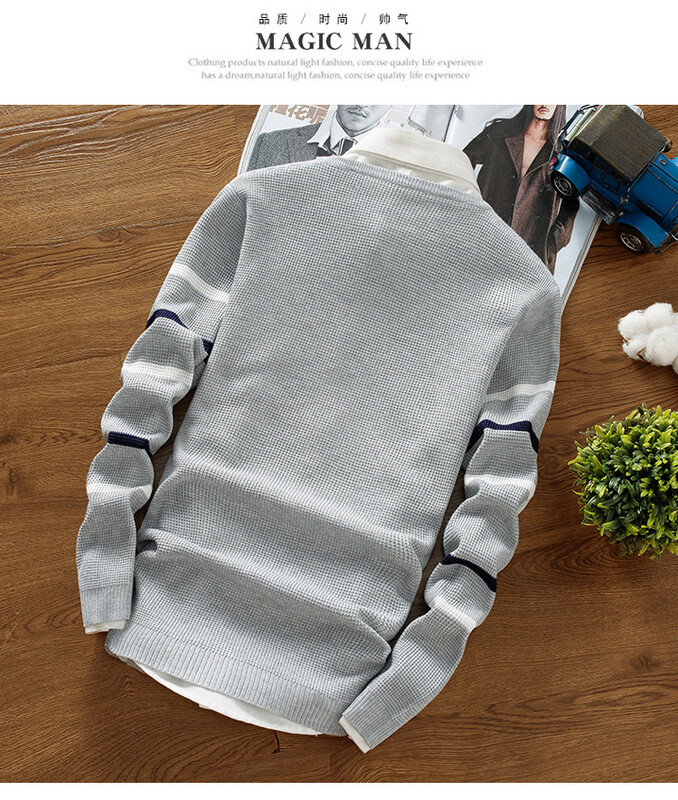 Πουλόβερ ανδρικά 2022 Μόδα Ρίγες Χαλαρά Πλεκτά πουλόβερ Vintage μακρυμάνικα με στρογγυλή λαιμόκοψη Plus Velvet Chenille Ζεστά ανοιξιάτικα μπλουζάκια