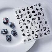 Punk Dark αυτοκόλλητο νυχιών Witch Wizzard Devil Sliders On Nail Charms Διακοσμητικός στολισμός νυχιών Slider FEB-190