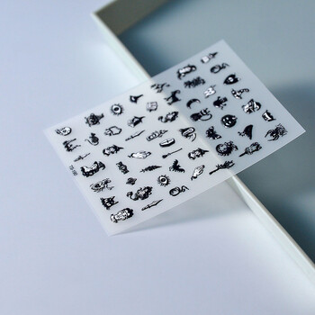 Пънк тъмен стикер за нокти Witch Wizzard Devil Sliders On Nail Charms Decal Украса Плъзгач за нокти FEB-190