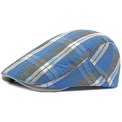 HT4182 Μπερέ Καπέλο Ανδρικά Γυναικεία Καρό Επίπεδο Καπέλο Αρσενικό Γυναίκα Ρετρό Καλλιτέχνης Ζωγράφος Μπερέ Καπέλο Άνοιξη Καλοκαίρι Ρυθμιζόμενο Μπερέ