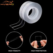 1M/3M/5M nanojuosta be trasų dvipusė permatoma daugkartinio naudojimo vandeniui atspari karščiui klijai, valomi 10 mm pločio automobilio įrankiai