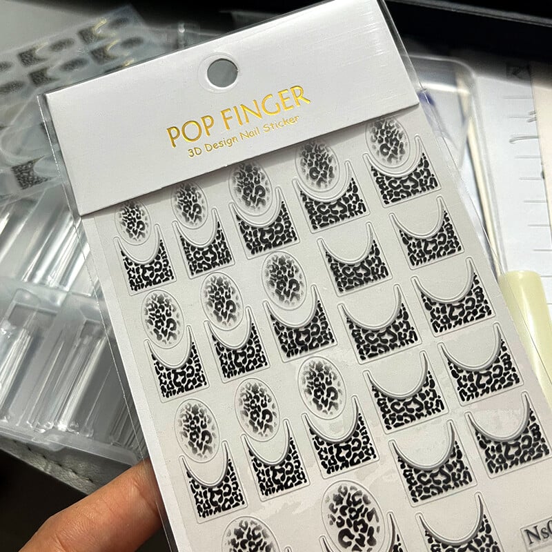 1 τμχ Sexy Leopard Nail Art Αυτοκόλλητα Αυτοκόλλητα Αυτοκόλλητα Αυτοκόλλητα Αξεσουάρ νυχιών μόδας για ζώα Αυτοκόλλητα νυχιών Decal