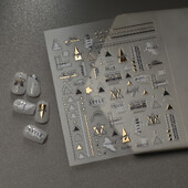 Αυτοκόλλητο νυχιών με 1 σεντόνι Mix styles Χρυσό μπρονζέ Κομψό αυτοκόλλητο μανικιούρ περιτυλίγματος νυχιών Accept OEM Design CO-261