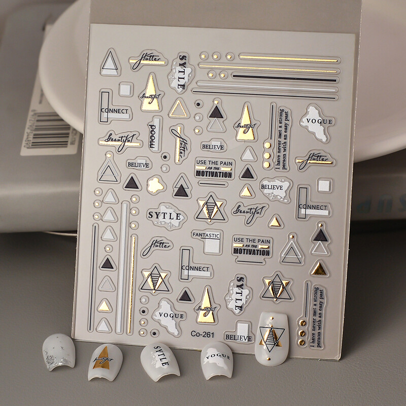 Αυτοκόλλητο νυχιών με 1 σεντόνι Mix styles Χρυσό μπρονζέ Κομψό αυτοκόλλητο μανικιούρ περιτυλίγματος νυχιών Accept OEM Design CO-261