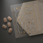 Μεταλλικές γραμμές αυτοκόλλητα νυχιών χρυσά αυτοκόλλητα συρόμενα αξεσουάρ Σχεδιασμός νυχιών Αξεσουάρ Γυναικεία μανικιούρ CO-274