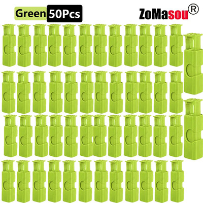 50/1 τεμ. επαναχρησιμοποιήσιμα κλιπ σφράγισης τροφίμων Κλιπ τσάντας αποθήκευσης ψωμιού για τσάντες περιτυλίγματος σνακ Σφιγκτήρας ελατηρίου Οργάνωση κουζίνας Σφιγκτήρας σφράγισης