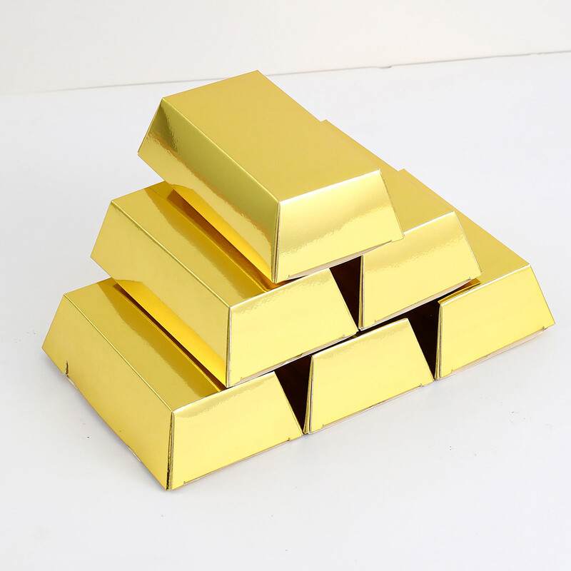 Popierinė aukso juostelė dovanų dėžutė Auksinis vakarėlis Favor Piratų tema Vakarėlio reikmenys Saldainių krepšys Gimtadienio vakarėlio dekoracijos Kūdikių dušas