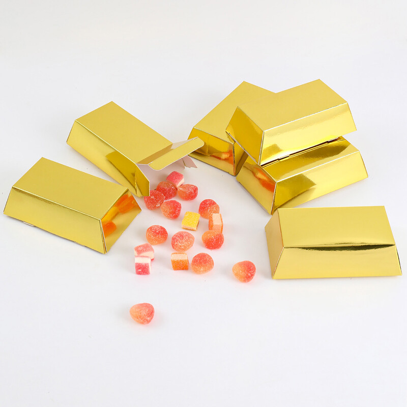 Popierinė aukso juostelė dovanų dėžutė Auksinis vakarėlis Favor Piratų tema Vakarėlio reikmenys Saldainių krepšys Gimtadienio vakarėlio dekoracijos Kūdikių dušas