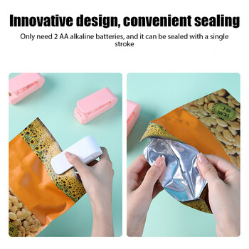 Portable Mini Sealing Machine Package Sealer Bags Θερμική πλαστική πλαστική σακούλα τροφίμων Κλείσιμο Φορητό Sealer Συσκευασία τροφίμων Θερμοκολλητικό