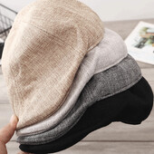 Νέο φθινοπωρινό χειμωνιάτικο ζεστό καπέλο για άνδρες με ρυθμιζόμενο περιστασιακό μπερέ Flat καπέλο ρετρό Αγγλία Καπέλο Solid Street Peaked Painter Caps