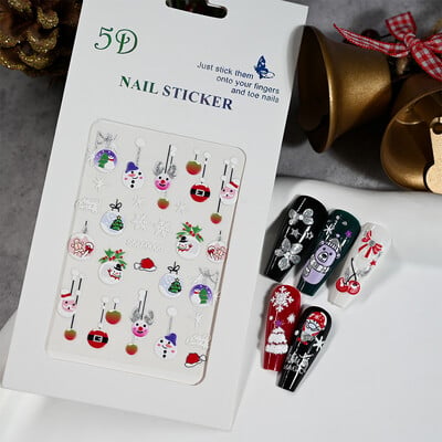 1kom 5D Kawaii naljepnica za nokte Šareno cvjetno slovo Nail Art Slider Crtani manikurni samoljepljivi ukrasi za nokte za djevojčice