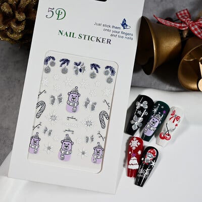 1kom 5D Kawaii naljepnica za nokte Šareno cvjetno slovo Nail Art Slider Crtani manikurni samoljepljivi ukrasi za nokte za djevojčice
