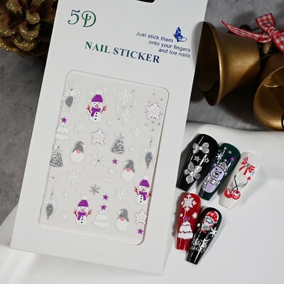 1kom 5D Kawaii naljepnica za nokte Šareno cvjetno slovo Nail Art Slider Crtani manikurni samoljepljivi ukrasi za nokte za djevojčice