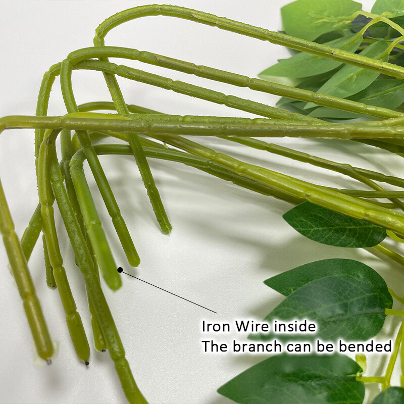 12db Mesterséges Wisteria Virágok Függőfüzér Füzér kültéri Esküvői Kerti ív dekoráció Otthoni parti dekoráció Hamis virág