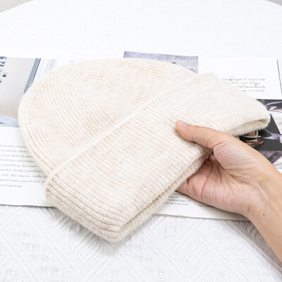 Νέο μεγάλο μέγεθος XXL ανδρικό πλεκτό καπέλο μανσέτα Beanie μαλλί Μίγμα χειμωνιάτικο καπέλο Γυναικείο ζεστό μεγάλο κεφάλι Unisex