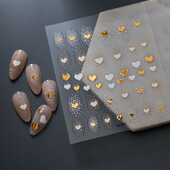Χρυσό μπρονζέ αυτοκόλλητο νυχιών ακανόνιστου σχήματος Διακοσμήσεις νυχιών Αυτοκόλλητες χαλκομανίες Περιτυλίγματα νυχιών μανικιούρ CO-270
