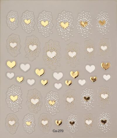 Χρυσό μπρονζέ αυτοκόλλητο νυχιών ακανόνιστου σχήματος Διακοσμήσεις νυχιών Αυτοκόλλητες χαλκομανίες Περιτυλίγματα νυχιών μανικιούρ CO-270