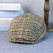 Ležerni karirani šeširi Muškarci Beretke Proljeće Jesen Zima Kapa za raznose Žene Vintage Ravni šeširi od bršljana Kapa za vožnju golfa Casquette 002