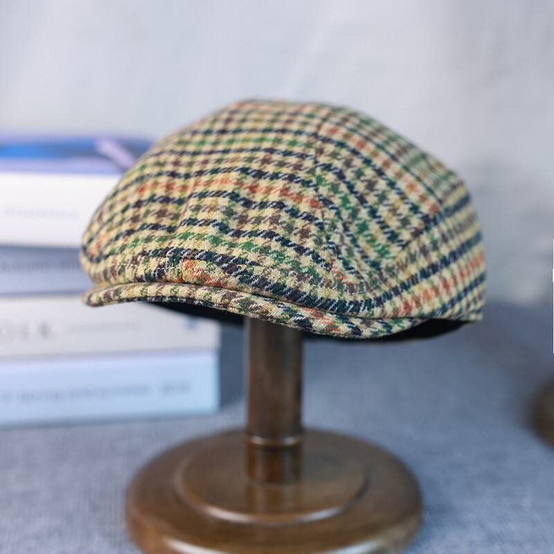 Ležerni karirani šeširi Muškarci Beretke Proljeće Jesen Zima Kapa za raznose Žene Vintage Ravni šeširi od bršljana Kapa za vožnju golfa Casquette 002