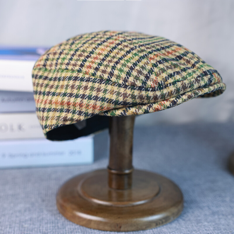 Ležerni karirani šeširi Muškarci Beretke Proljeće Jesen Zima Kapa za raznose Žene Vintage Ravni šeširi od bršljana Kapa za vožnju golfa Casquette 002