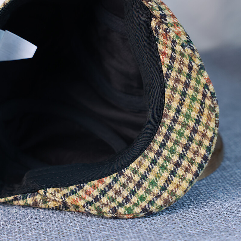 Ležerni karirani šeširi Muškarci Beretke Proljeće Jesen Zima Kapa za raznose Žene Vintage Ravni šeširi od bršljana Kapa za vožnju golfa Casquette 002