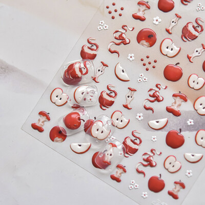 3D Fashion Jelly Flash Quadripetal Flower Butterfly Nail Art Naljepnice Dizajni za manikuru Visokokvalitetna samoljepljiva naljepnica T-4204