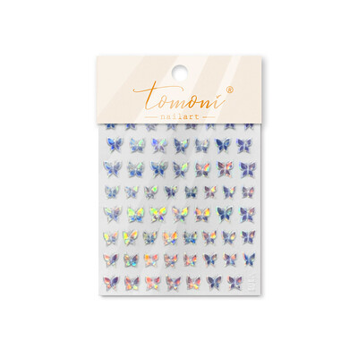 3D Fashion Jelly Flash Quadripetal Flower Butterfly Nail Art Naljepnice Dizajni za manikuru Visokokvalitetna samoljepljiva naljepnica T-4204