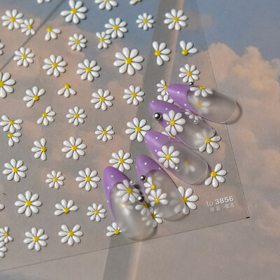 3D Fashion Jelly Flash Quadripetal Flower Butterfly Nail Art Naljepnice Dizajni za manikuru Visokokvalitetna samoljepljiva naljepnica T-4204