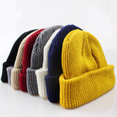 Muške, ženske jednobojne pletene kape Skullies Ins Zimske tople vrećaste kape bez ruba, melon manžete, šeširi, kape, kape, kape, kape, kape, kape, kape