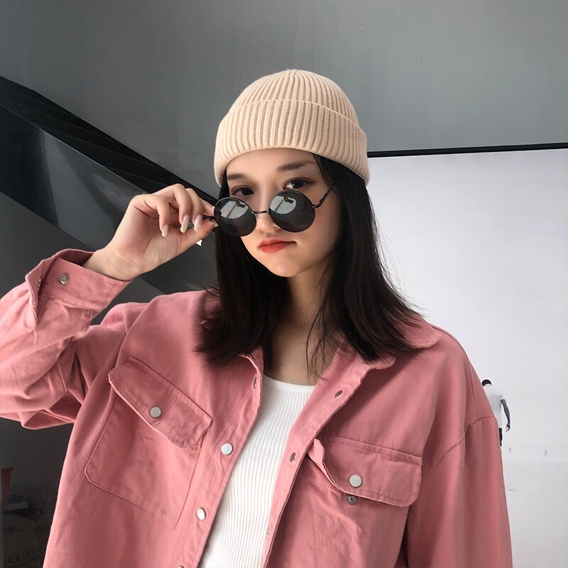 Muške, ženske jednobojne pletene kape Skullies Ins Zimske tople vrećaste kape bez ruba, melon manžete, šeširi, kape, kape, kape, kape, kape, kape, kape