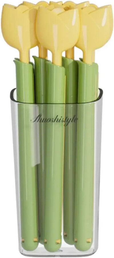 5 vnt Kūrybinis tulpės formos maišelio spaustukas Nešiojamas maisto užkandžių duonos sandarinimo spaustukas su magnetine laikymo dėžutės plastikine kišenės sandarinimo spaustuku