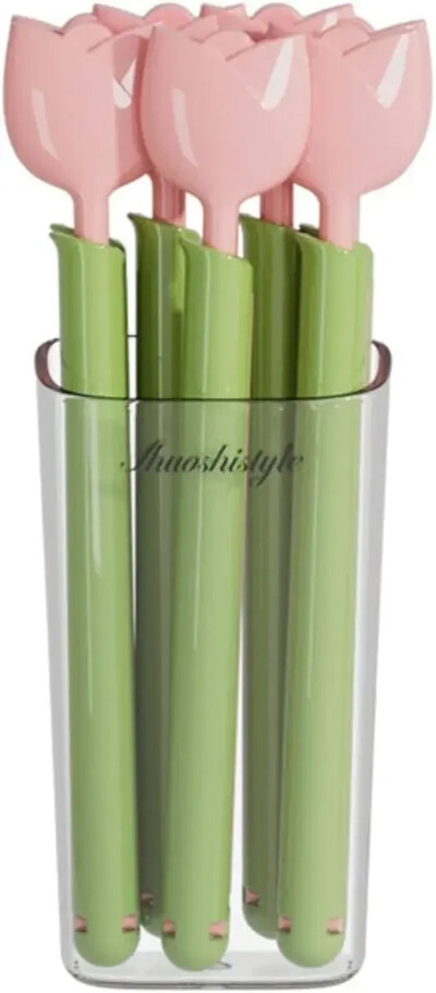 5 vnt Kūrybinis tulpės formos maišelio spaustukas Nešiojamas maisto užkandžių duonos sandarinimo spaustukas su magnetine laikymo dėžutės plastikine kišenės sandarinimo spaustuku