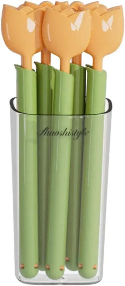 5 vnt Kūrybinis tulpės formos maišelio spaustukas Nešiojamas maisto užkandžių duonos sandarinimo spaustukas su magnetine laikymo dėžutės plastikine kišenės sandarinimo spaustuku