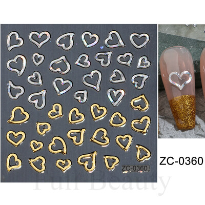 Λαμπερά αυτοκόλλητα νυχιών ουράς γοργόνας Ολογραφικό αστέρι 5D αυτοκόλλητα με θαλάσσια ζώα Μέδουσες νυχιών Sliders Scrub Καλοκαιρινό σχέδιο