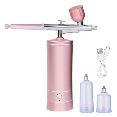 Nešiojamas įkraunamas belaidis purškimo šepetėlis su kompresoriumi, automatinio veikimo purškimo pistoletas, skirtas veido grožio nagų dailės tatuiruotės amatų tortų dažams