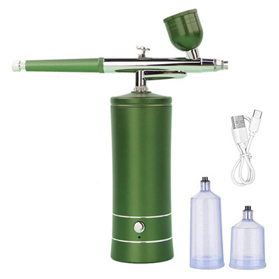 Nešiojamas įkraunamas belaidis purškimo šepetėlis su kompresoriumi, automatinio veikimo purškimo pistoletas, skirtas veido grožio nagų dailės tatuiruotės amatų tortų dažams