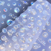 Καλοκαιρινή παραλία Dreamy Water Bubble Γοργόνα Κοχύλι Αστερίας Μέδουσες Αστερίες Μαλακό ανάγλυφο Διακόσμηση Νυχιών Αυτοκόλλητα Μανικιούρ Αυτοκόλλητα