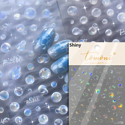 Καλοκαιρινή παραλία Dreamy Water Bubble Γοργόνα Κοχύλι Αστερίας Μέδουσες Αστερίες Μαλακό ανάγλυφο Διακόσμηση Νυχιών Αυτοκόλλητα Μανικιούρ Αυτοκόλλητα