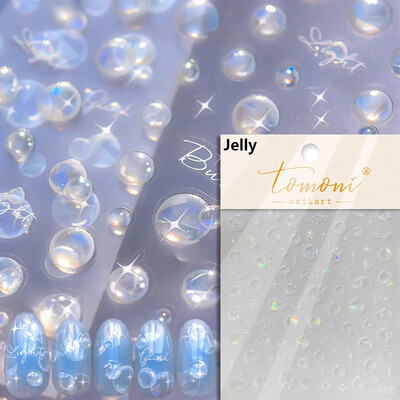 Καλοκαιρινή παραλία Dreamy Water Bubble Γοργόνα Κοχύλι Αστερίας Μέδουσες Αστερίες Μαλακό ανάγλυφο Διακόσμηση Νυχιών Αυτοκόλλητα Μανικιούρ Αυτοκόλλητα